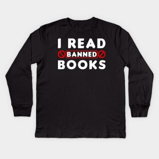 I Read Banned Books Kids Long Sleeve T-Shirt
